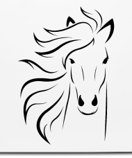 190x228 Horse Face Drawing Outline Mouse Pad Spreadshirt