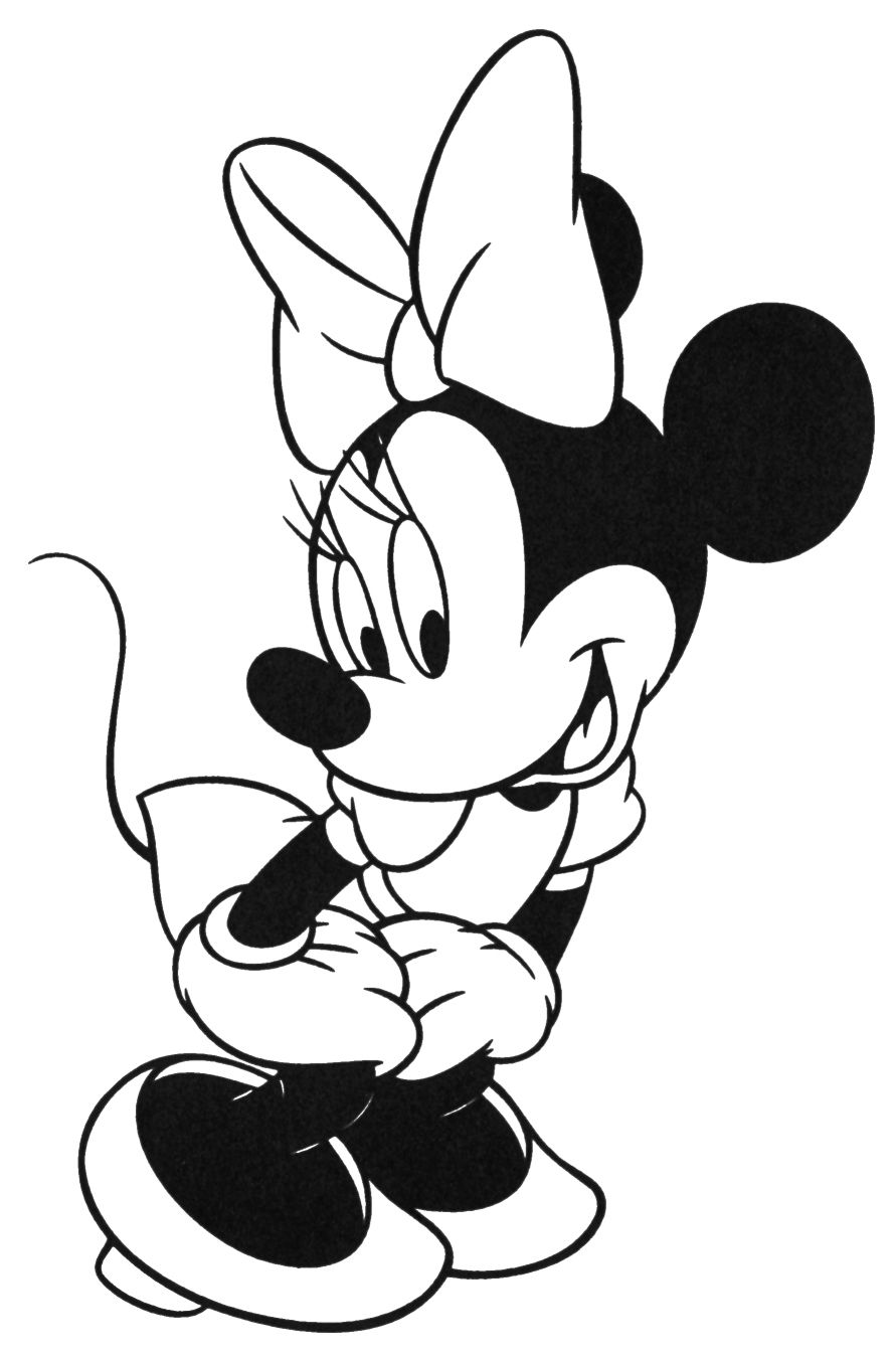 891x1351 Huge Collection Of 'minnie Mouse Line Drawing' Download More Than