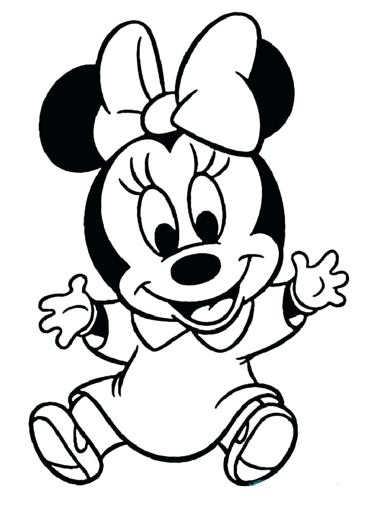 750x1000 Minnie Mouse Drawing