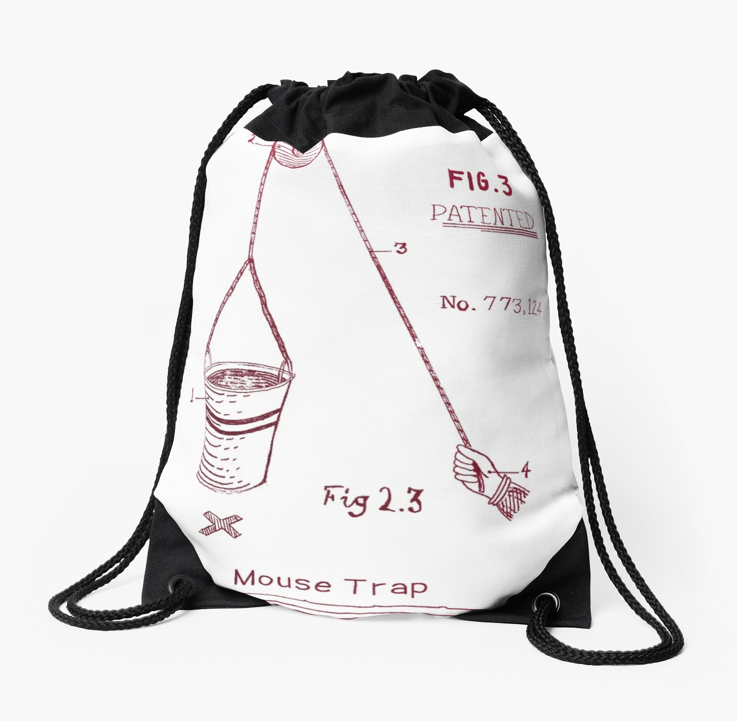 1435x1404 Patent Mouse Trap Drawstring Bags
