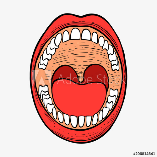 500x500 Open Mouth Drawing