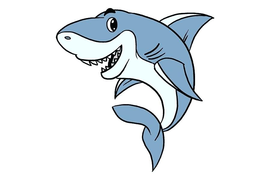 900x600 Drawing Of A Shark Working On The Mouth Realistic Shark Drawing