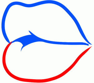 302x267 How To Draw Easy Lips, Step