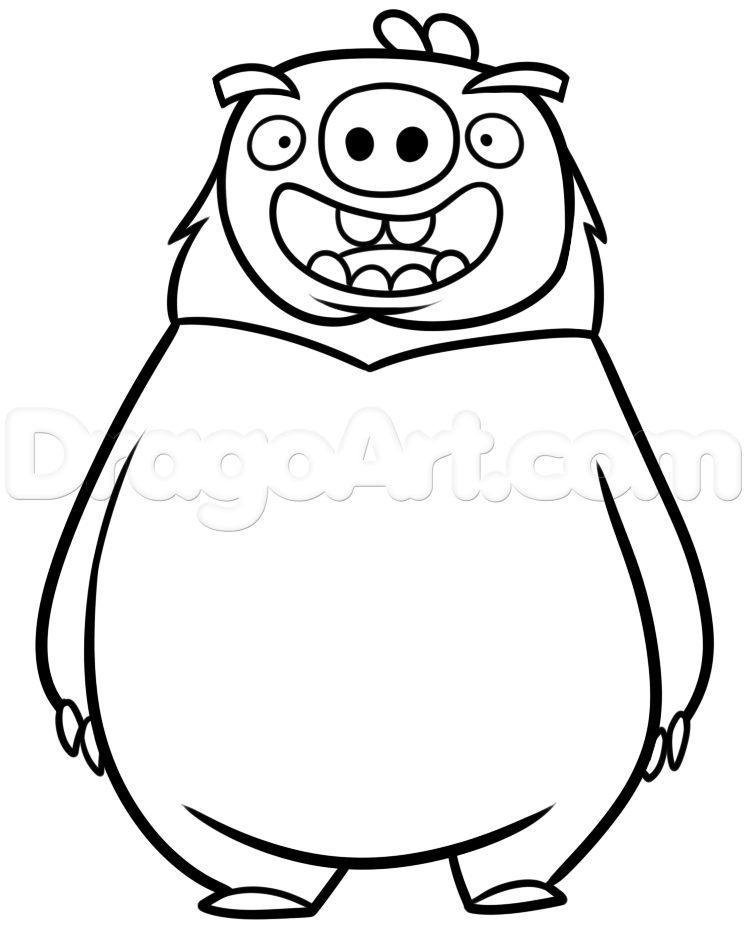 747x938 Draw Leonard From The Angry Birds Movie, Step