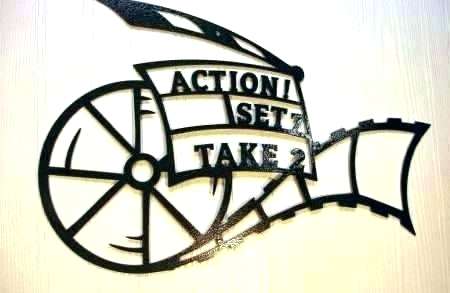 450x293 Home Theater Decor Movie Reel And Film Metal Wall Art Theatre