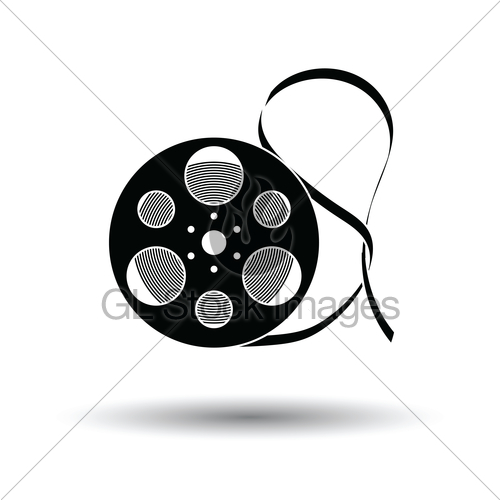 500x500 Movie Reel Icon Gl Stock Images