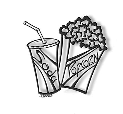 425x395 Popcorn And Soda Home Theater Art