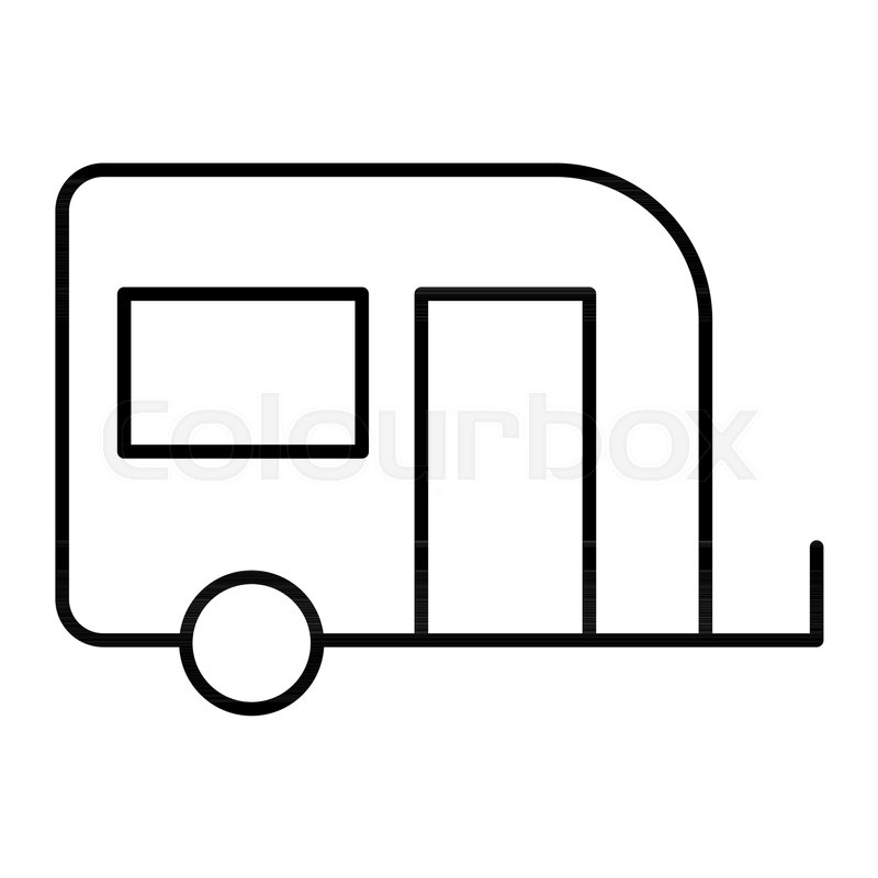 800x800 Moving House Thin Line Icon Camping Stock Vector Colourbox