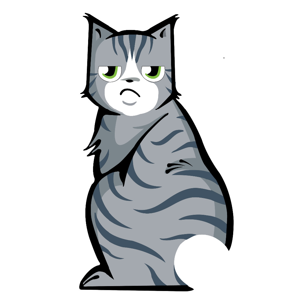 1000x1000 Tancredy Cartoon Funny Cat Stickers Moving Tail Car Stickers