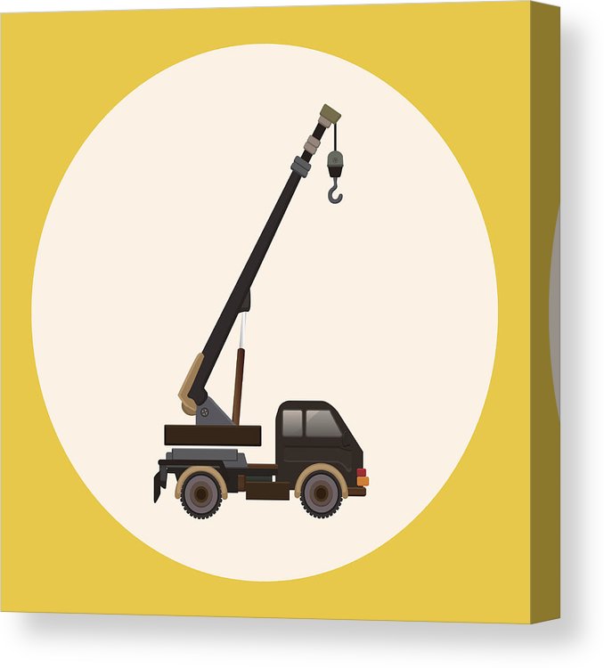 678x750 Transportation Moving Truck Theme Elements Canvas Print Canvas