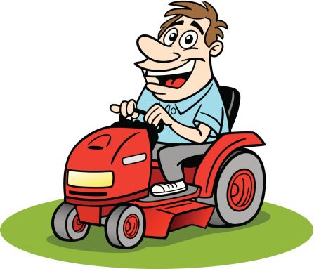 447x383 Great Illustration Of A Guy Pushing A Lawn Mower Perfect