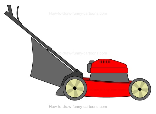 530x388 How To Draw A Cartoon Lawn Mower