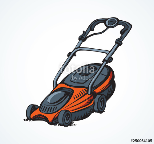 500x467 Lawn Mower Vector Drawing Stock Image And Royalty Free Vector
