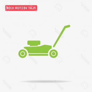 300x300 Photostock Vector Hand Drawing Of A Yellow Garden Lawn Mower