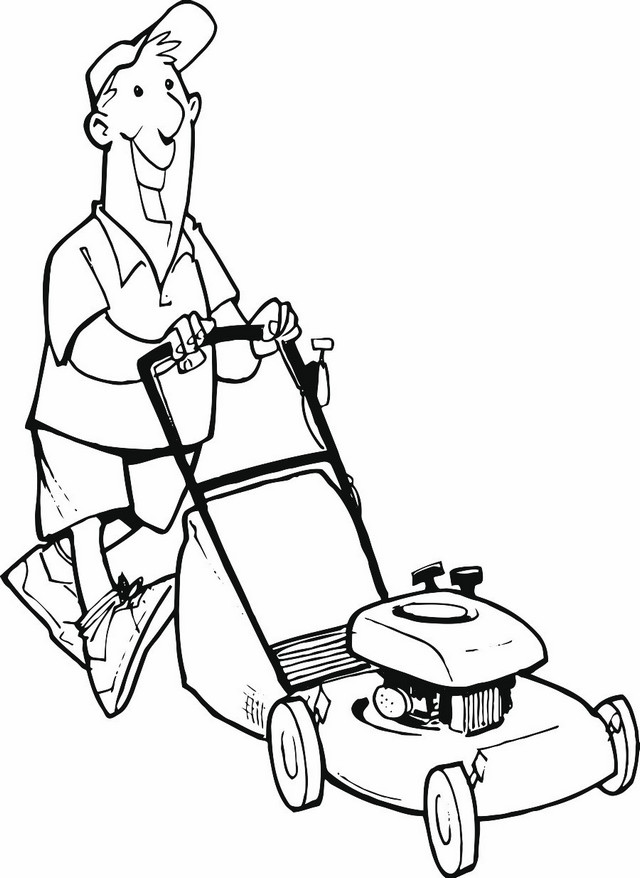 640x878 Six High Deteailed Lawn Mower Coloring Pages