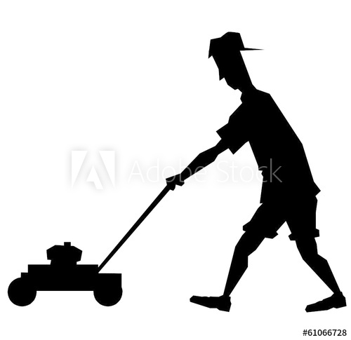 500x485 Mow The Lawn Drawing