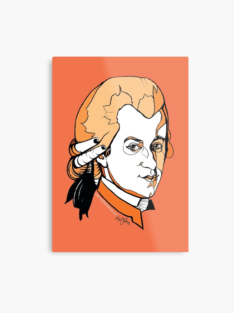 750x1000 wolfgang amadeus mozart metal print