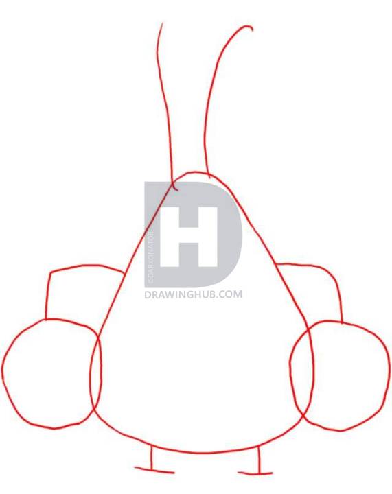 571x720 How To Draw Mr Krabs, Step