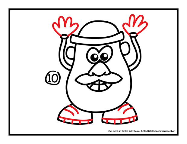620x479 How To Draw Mr Potato Head