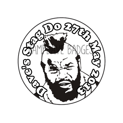 405x405 Custom Mr T Stag Badge