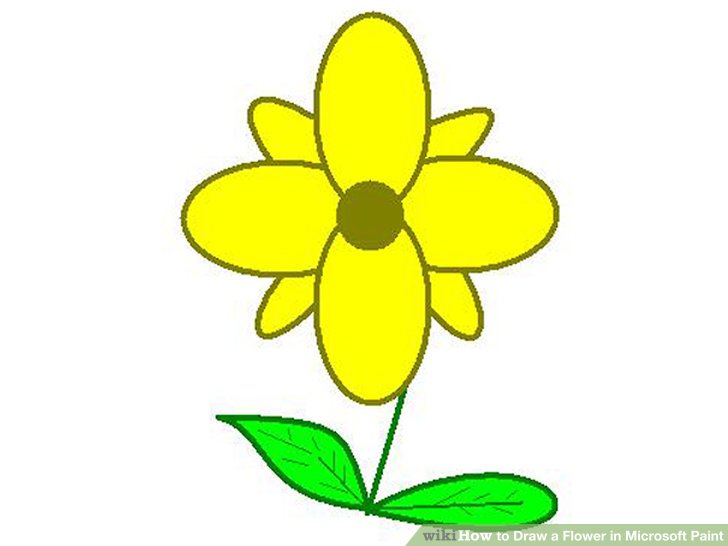 728x546 How To Draw A Flower In Microsoft Paint
