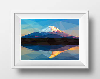340x270 Mount Fuji Wall Art Etsy