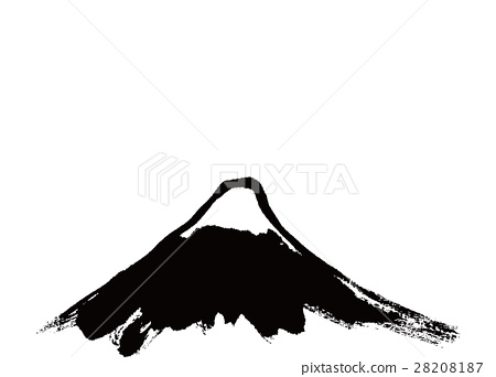450x342 mt fuji ink painting watercolor painting