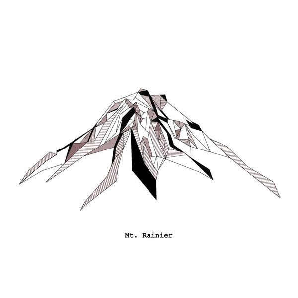 600x600 Mt Rainier Print Home Malerei, Zeichnen And Zirben