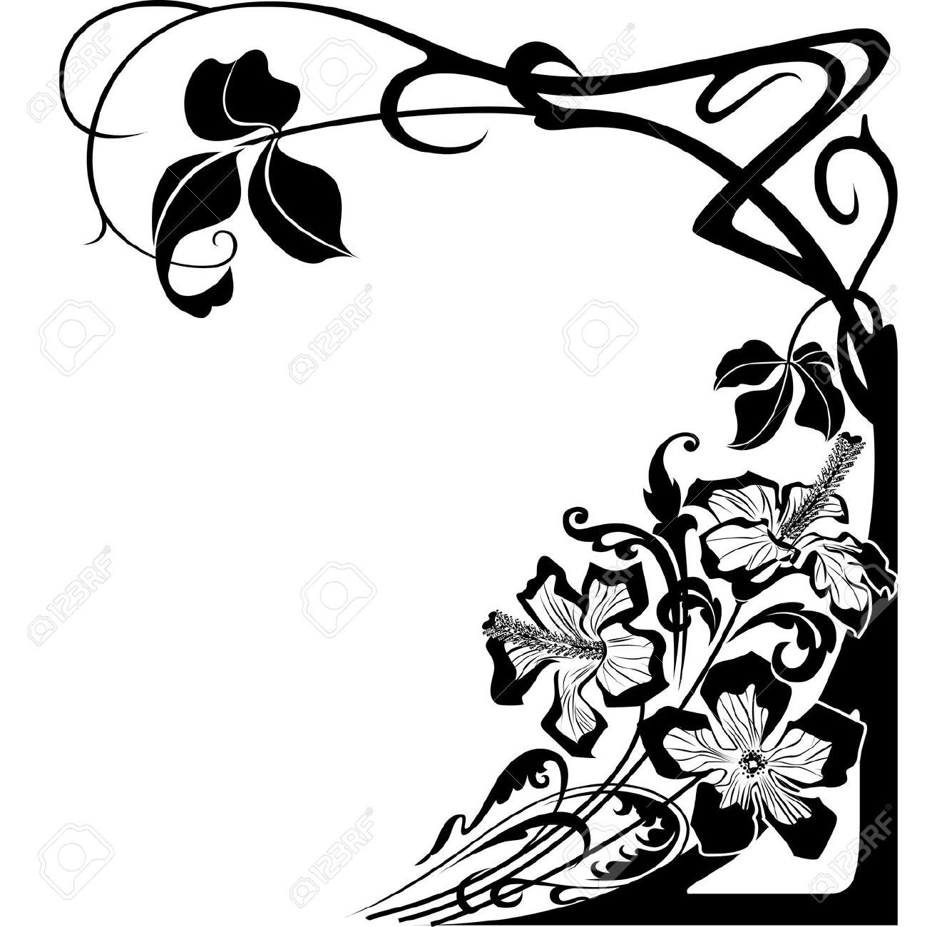 1300x1300 Flowers And Floral Design In Art Nouveau Style In Technical