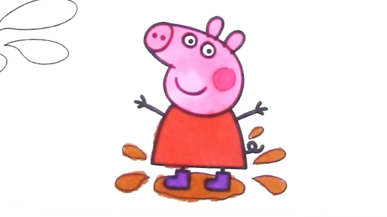 1280x720 peppa and george love jumping in muddy puddles how to draw peppa