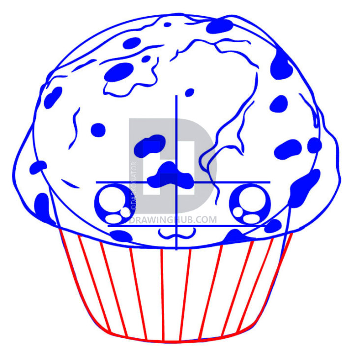 714x720 How To Draw A Muffin, Step