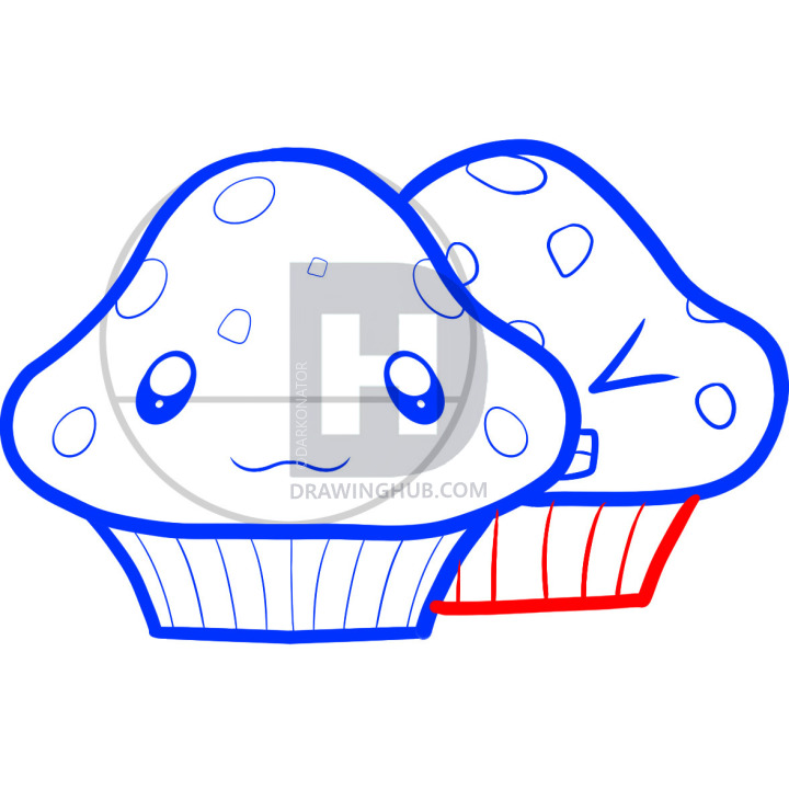 720x720 How To Draw Muffins, Muffins, Step