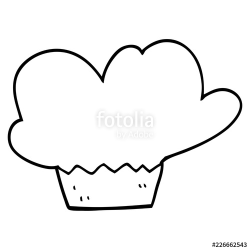 500x500 Line Drawing Cartoon Muffin Stock Image And Royalty Free Vector
