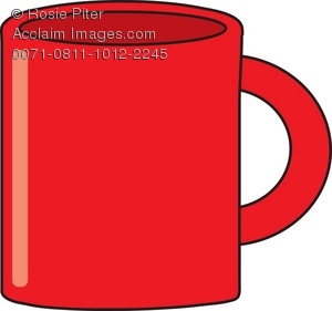 300x281 Royalty Free Clipart Picture Of A Red Coffee Mug Drawing