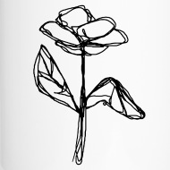 190x190 Flower Line Drawing Travel Mug Spreadshirt