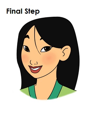 300x388 how to draw mulan