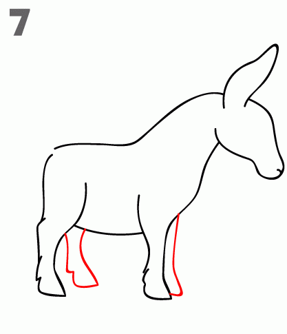 417x485 How To Draw A Donkey