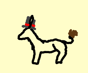 300x250 Mule Wearing A Hat