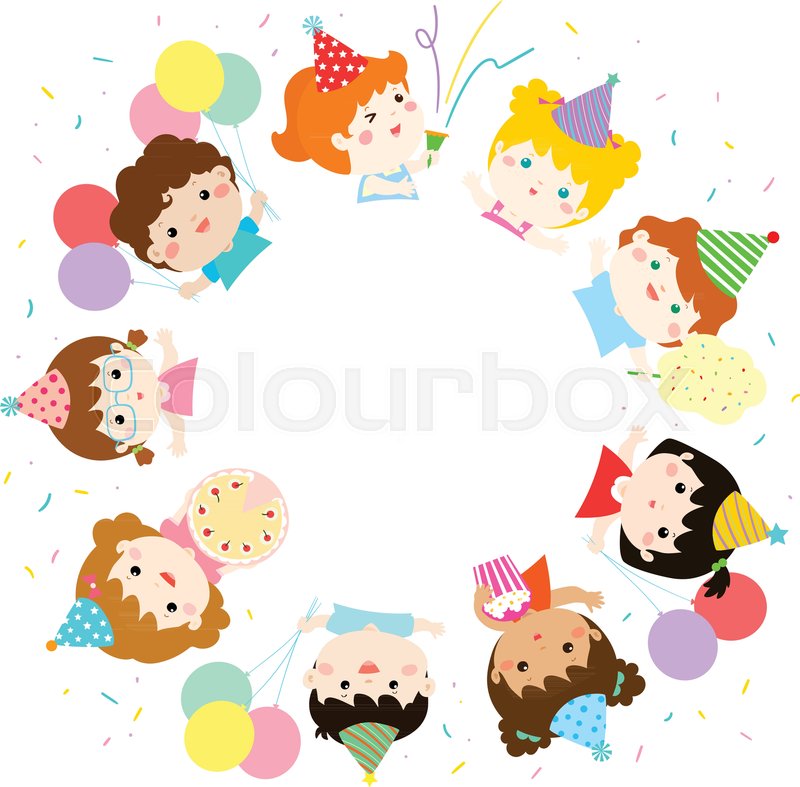 800x787 Cute Multicultural Party Colorful Stock Vector Colourbox