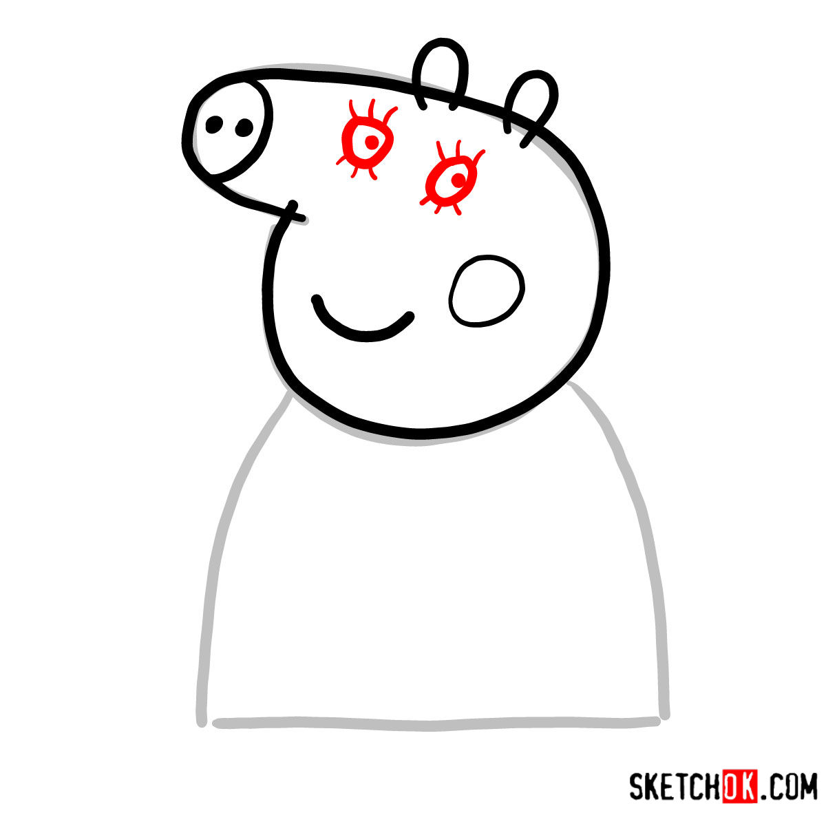 1200x1200 How To Draw Mummy Pig