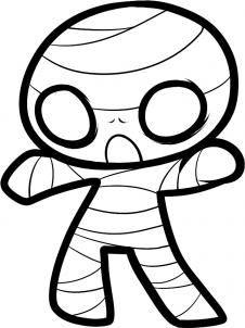 226x302 How To Draw How To Draw A Mummy For Kids