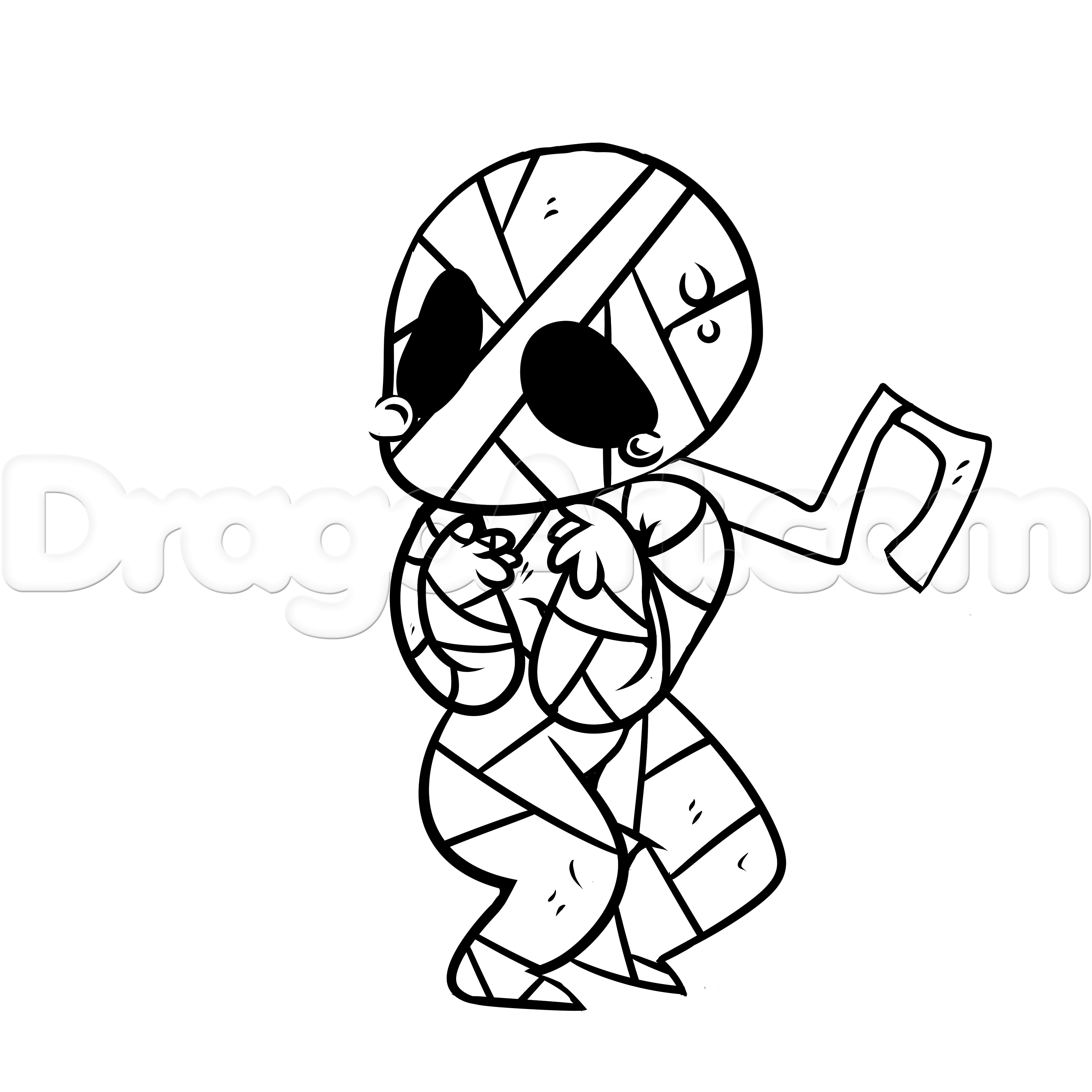 4000x4000 Step How To Draw A Scared Mummy