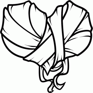 302x302 Drawing Printout How To Draw Body Art, Mummy Heart