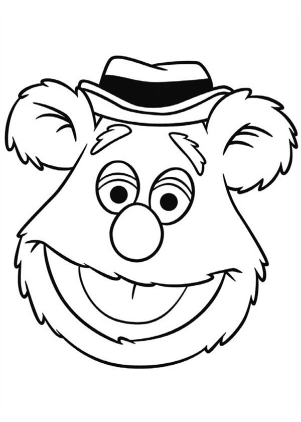 600x840 Drawing Head Of Fozzie Bear The Muppets Coloring Pages Bulk Color