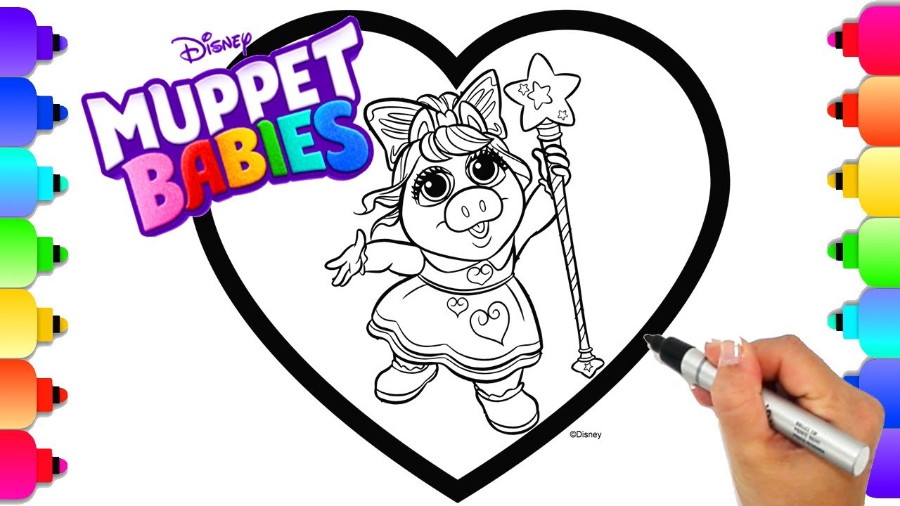 1280x720 Ms Piggy Cartoon Coloring