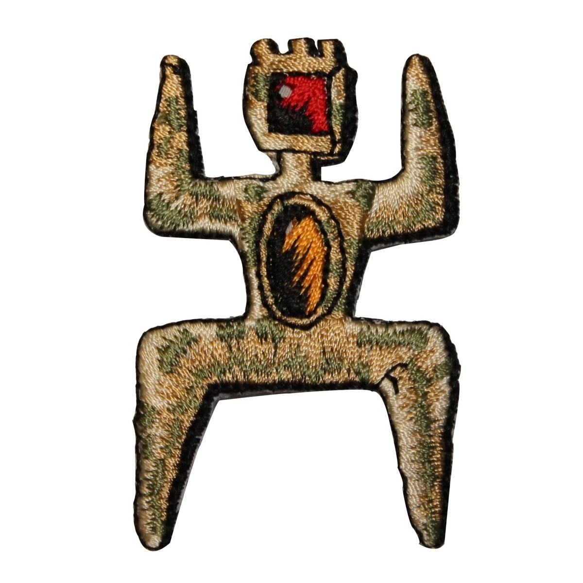 1200x1200 Ancient Mural Man Patch Alien Cave Drawing Embroidered