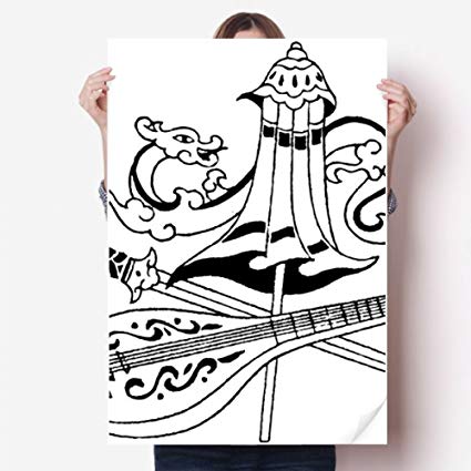 425x425 diythinker chinese umbrella sword dragon drawing vinyl