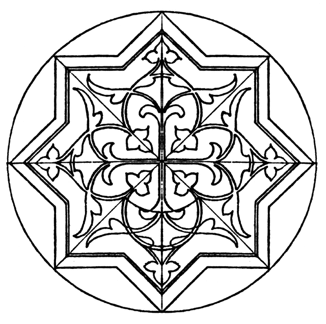 640x635 Mural Painting Star Shape Panel Clipart Etc