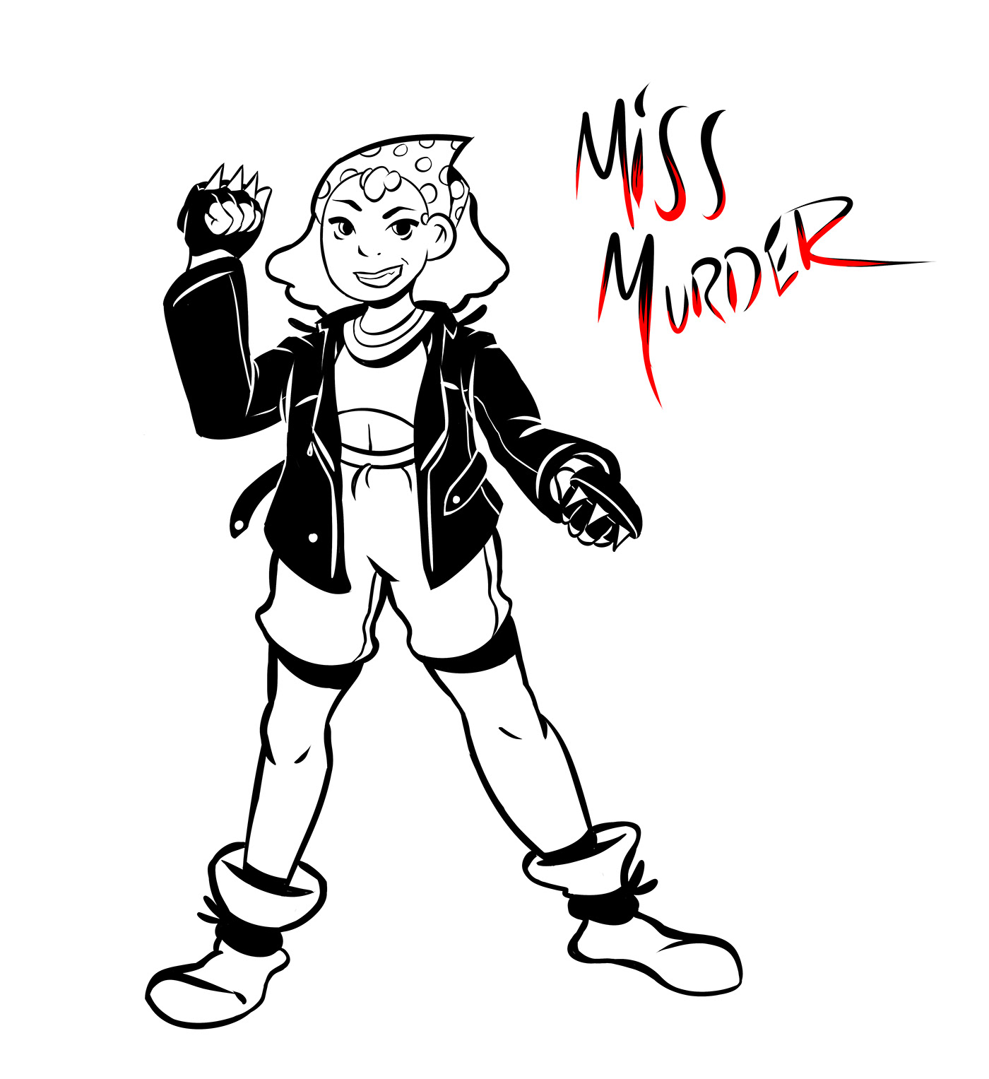 1400x1527 Miss Murder On Behance