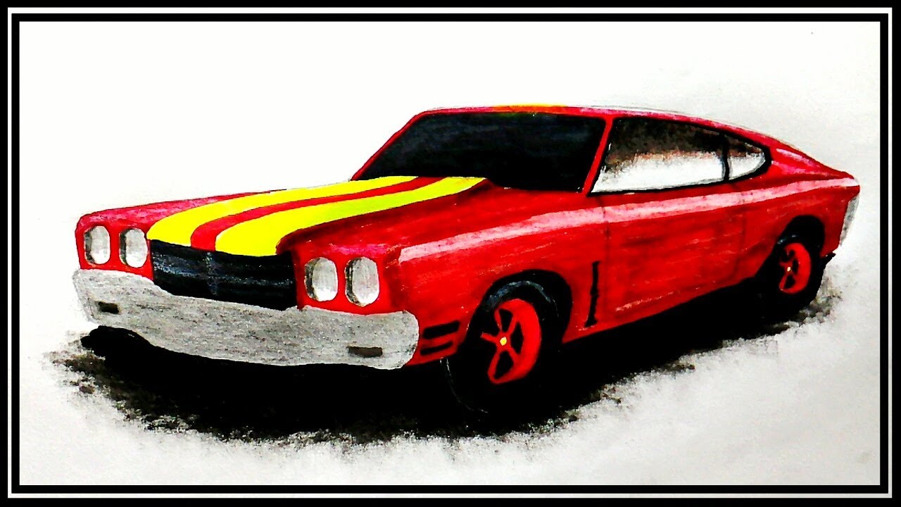1280x720 How To Draw A Muscle Car In Of Car